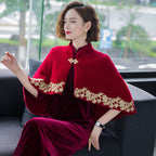 Mink Velvet Cape Shawl Jacket for Women (Short & Warm)