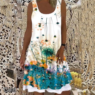 Floral Casual Milk Silk Two-Piece Dress for Women