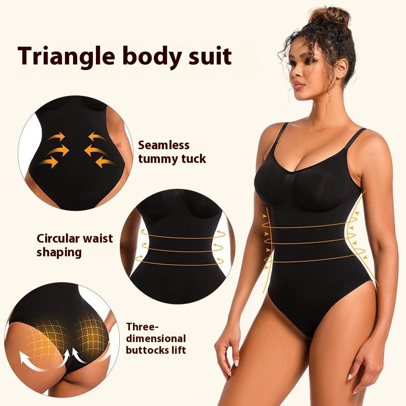 Seamless Nylon Waist Shaper Bodysuit