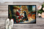 Bernese Mountain Dog and Santa Claus Doormat