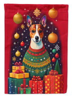 Basenji Holiday Christmas House Flag