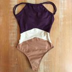 Women's 2019 Color Block One-Piece Swimsuit (Nylon)