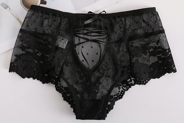 High-Waisted Polka Dot Lace Shaping Panties
