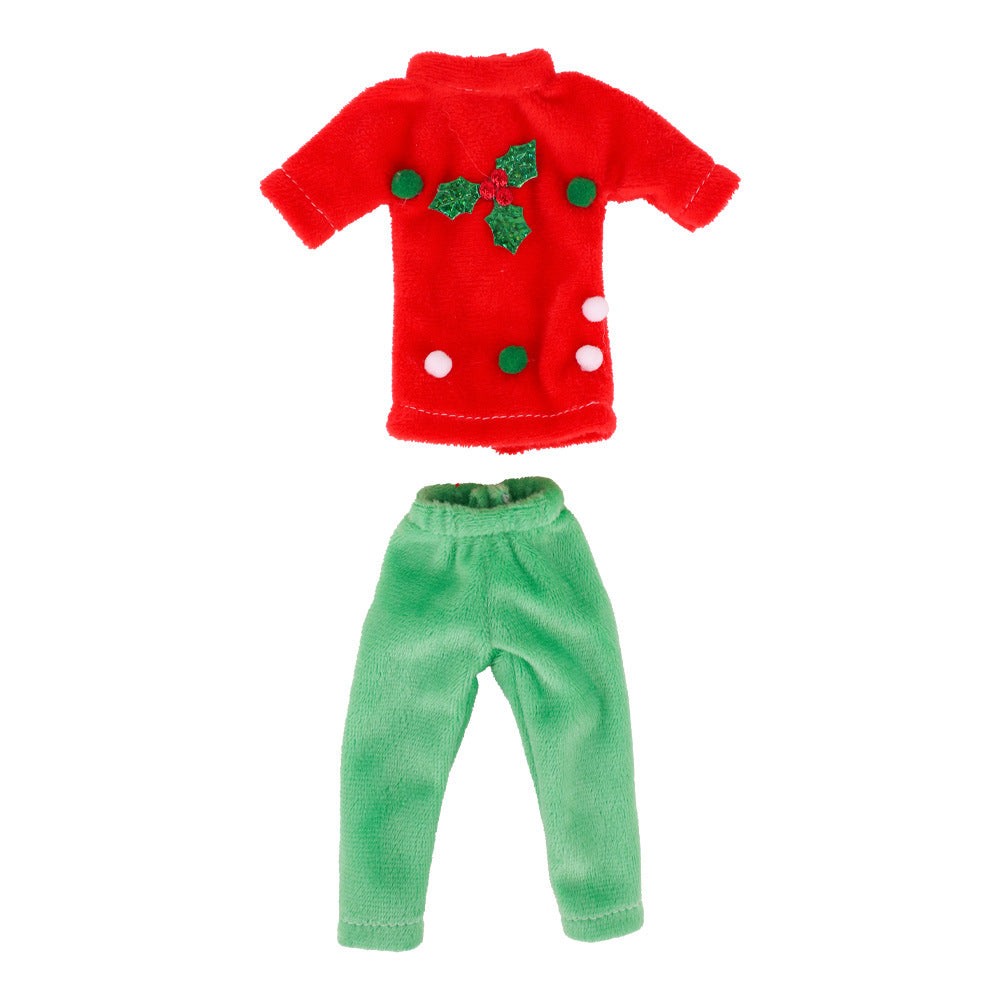 New Christmas Shelf Elf Doll Winter Pajamas Set