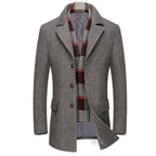 Thick Lapel Coat for Middle Aged Men