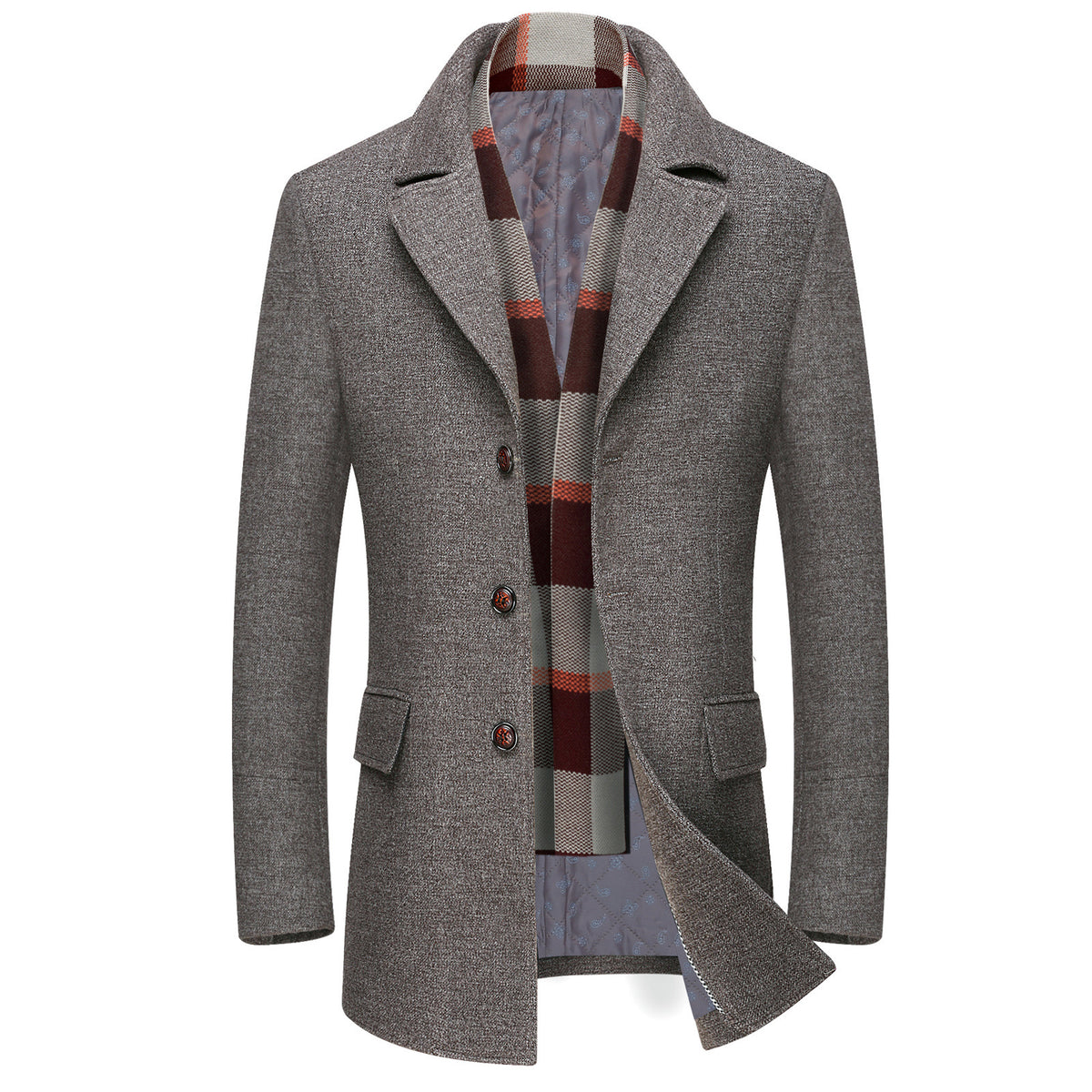 Thick Lapel Coat for Middle Aged Men