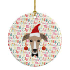Greyhound Merry Christmas Ceramic Ornament