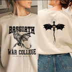 Vintage Fourth Wing Dragon Rider Sweatshirt with Prints | Streetwear