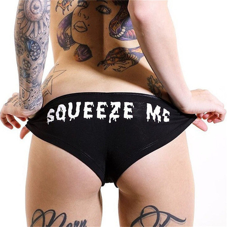 Summer Women's Letter Print Sexy Triangle Panties