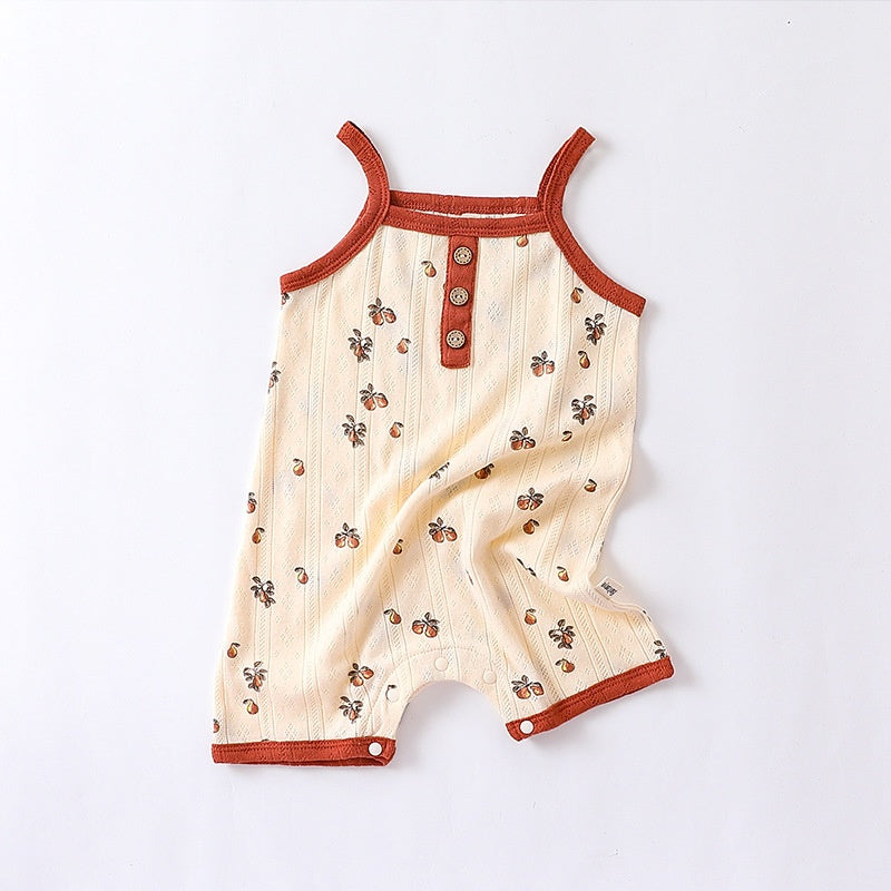 Summer Baby Jumpsuit with Thin Knitted Camisole