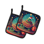 Turtle Christmas Pair of Pot Holders