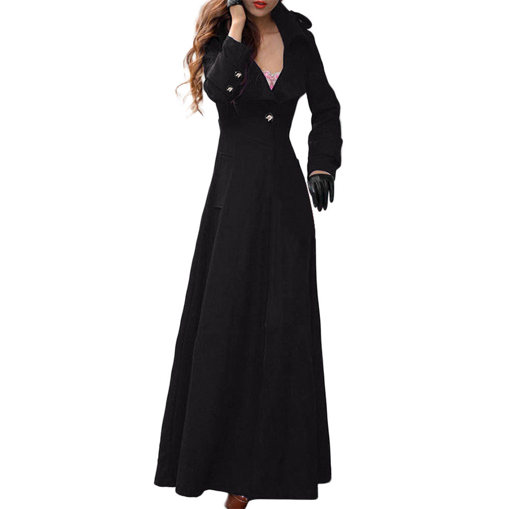 Long Cashmere Windbreaker Coat