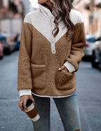 Stylish Long Sleeve Jacket with Multi Panel Pockets