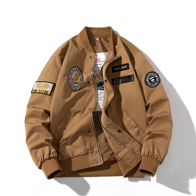Men's Vintage Embroidered Military Bomber Jacket