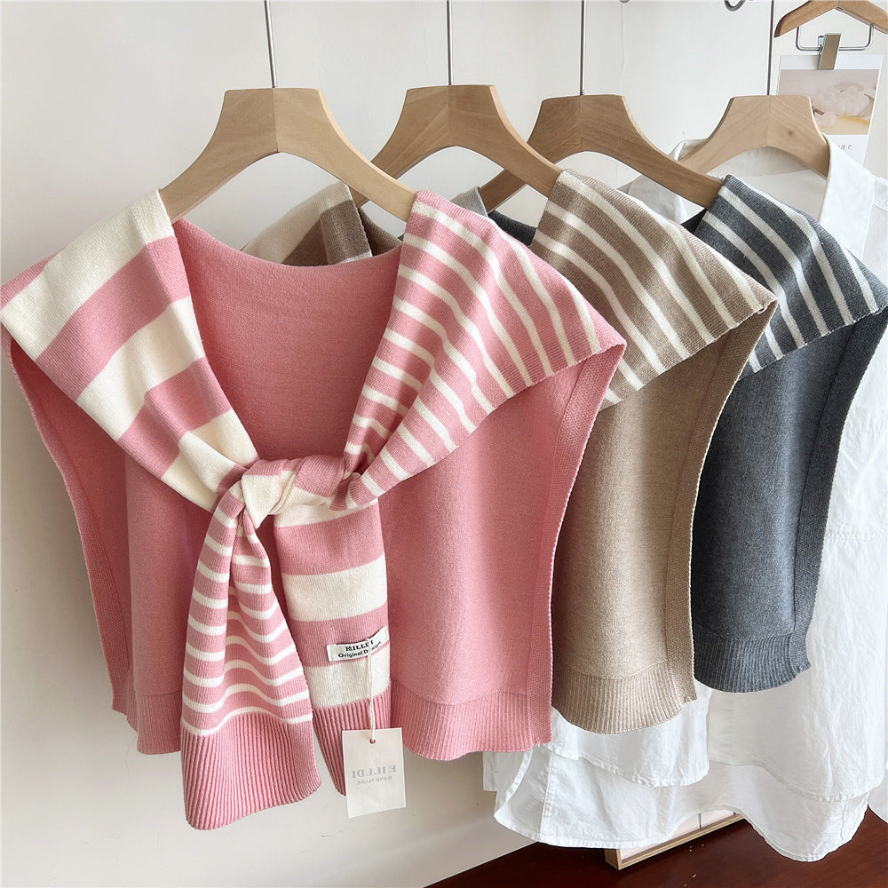 Knitted Women’s Wrap Scarf for Spring and Fall
