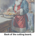 Cookies with Santa Claus Babbo Natale Glass Cutting Board