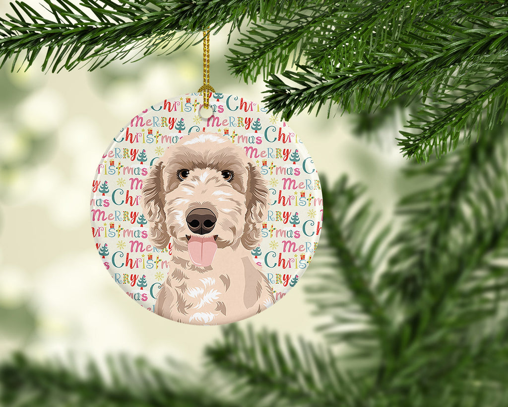 Doodle Fawn #5 Christmas Ceramic Ornament