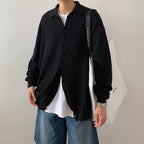Men's Loose Lapel Single Breasted Cardigan Sweater