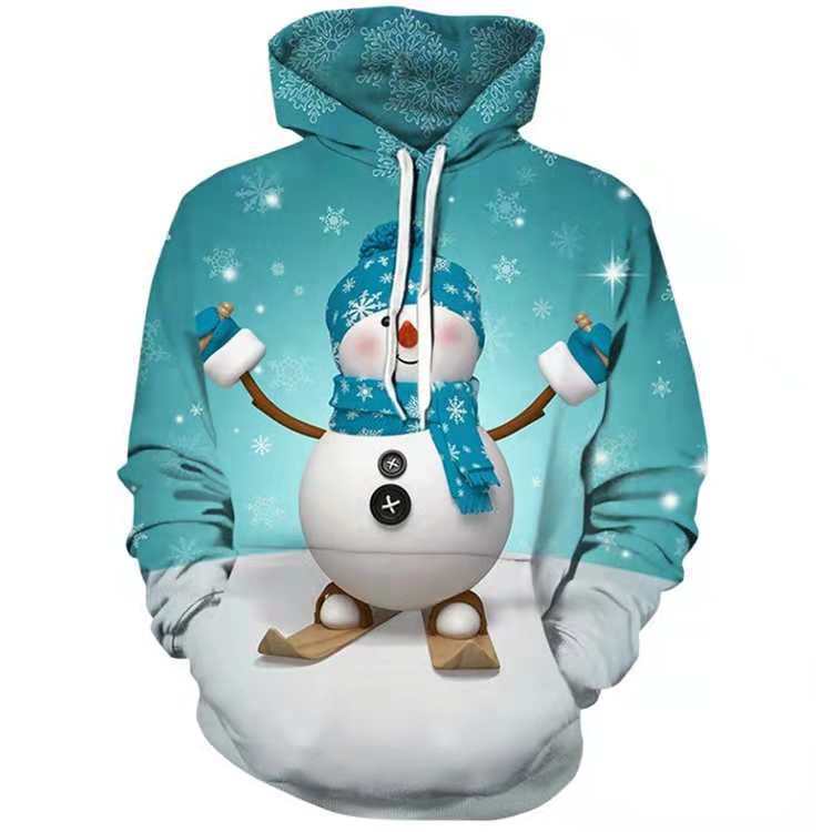 Digital Printed Casual Hooded Pullover Sweater | Streetwear