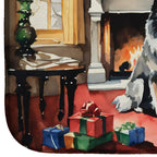 Keeshond Cozy Christmas Dish Drying Mat