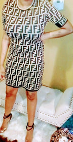 STRETCH KNIT MIDI DRESS