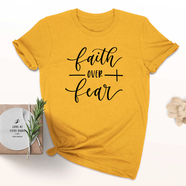Faith Over Fear Loose Fit Short Sleeve T-Shirt | Faith Streetwear