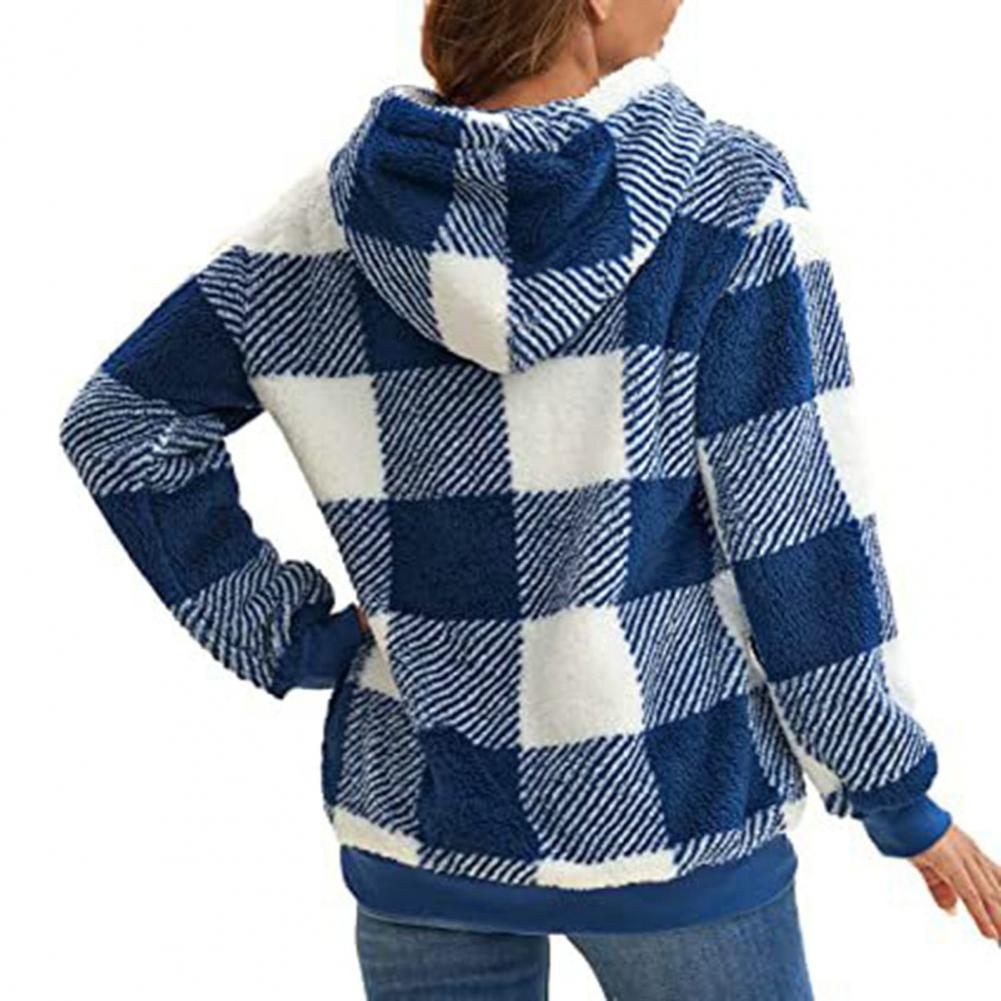 Cozy Women's Plush Hoodie with Drawstring for Fall/Winter | Streetwear
