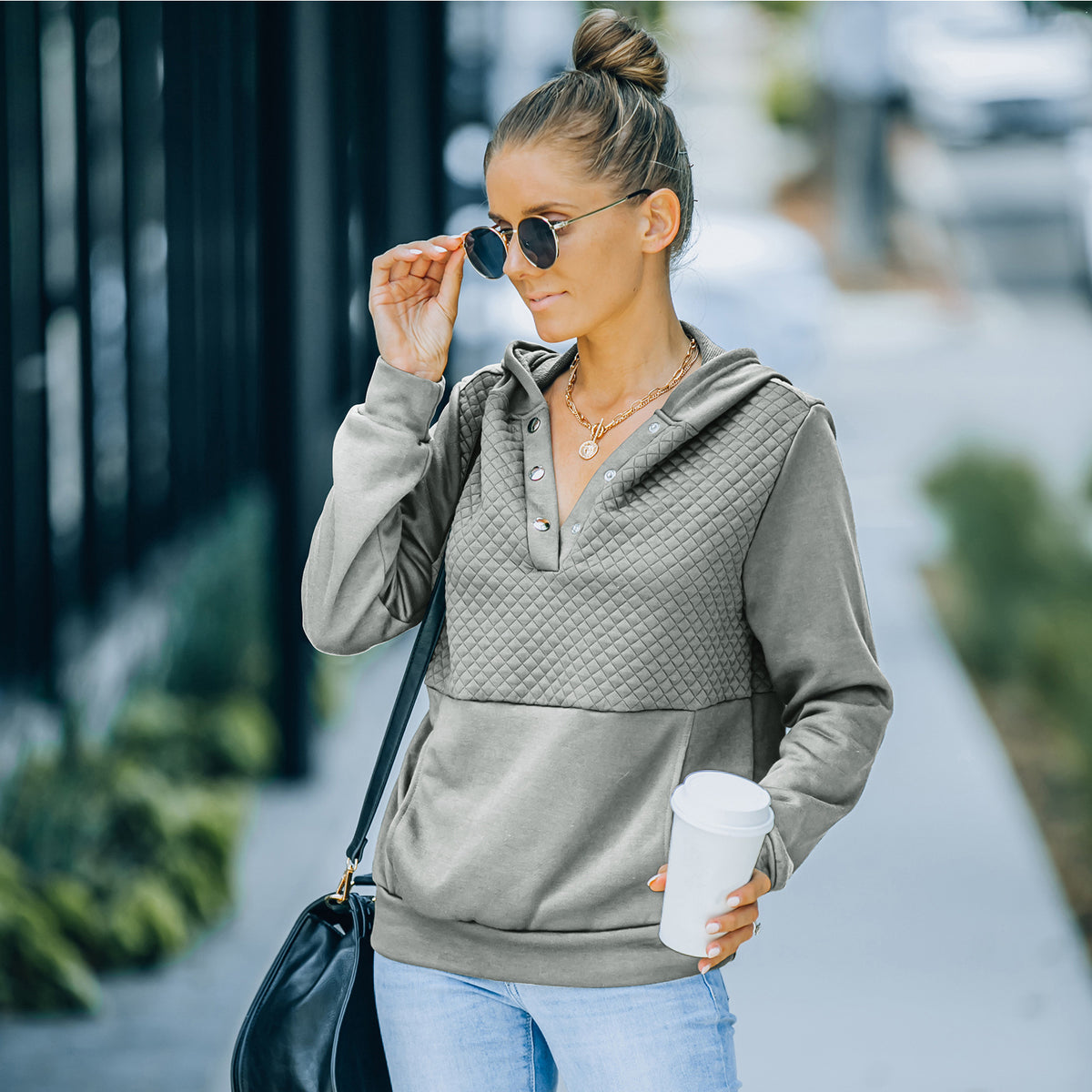 Hooded Long-Sleeved Fashion Sweater