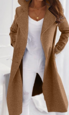 Women's Windproof Coat with High Collar (Single Item)