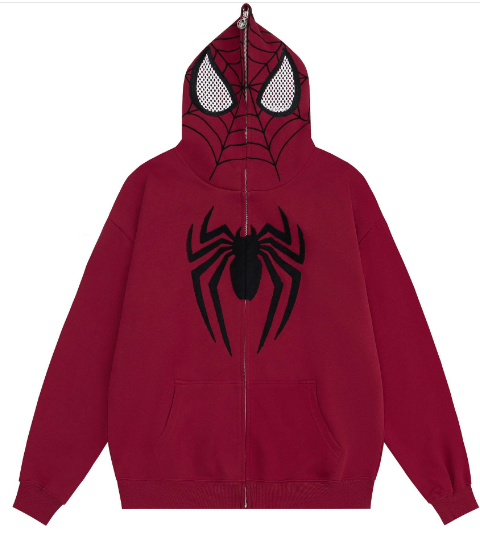 American Spider-Man Velvet Hooded Coat (One Piece)
