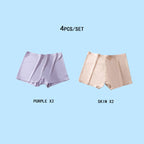 4Pcs Women's Ice Silk Fast-Drying Seamless Shorts Set