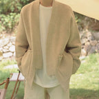 High-Grade Lace-Up Knitted Sweater Coat Cardigan