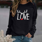 Christmas Pattern Printed Long Sleeve Sweatshirt for Women | Streetwear