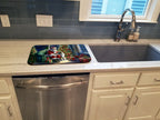 Keeshond and Santa Claus Dish Drying Mat