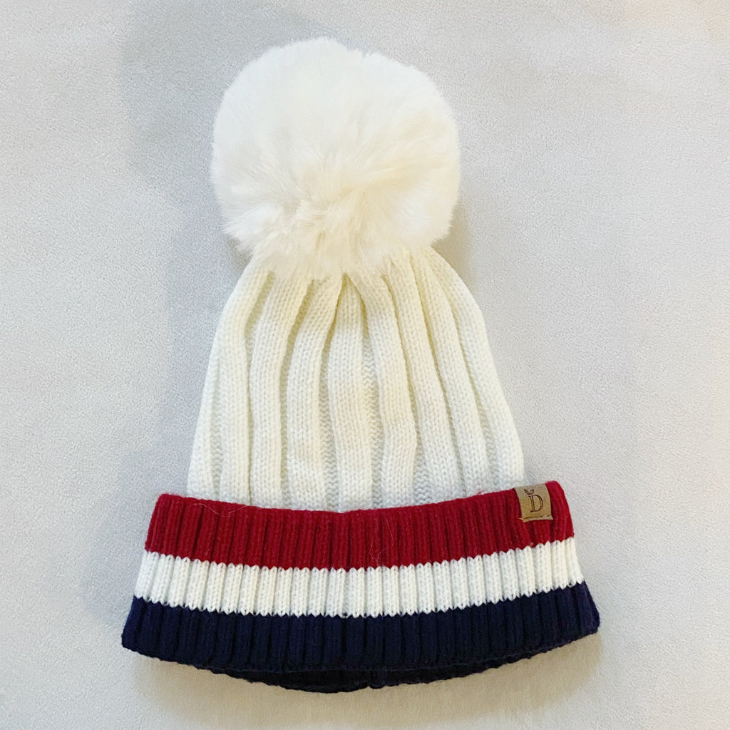 Deluna Stripe Beanie | Embroidered Cap