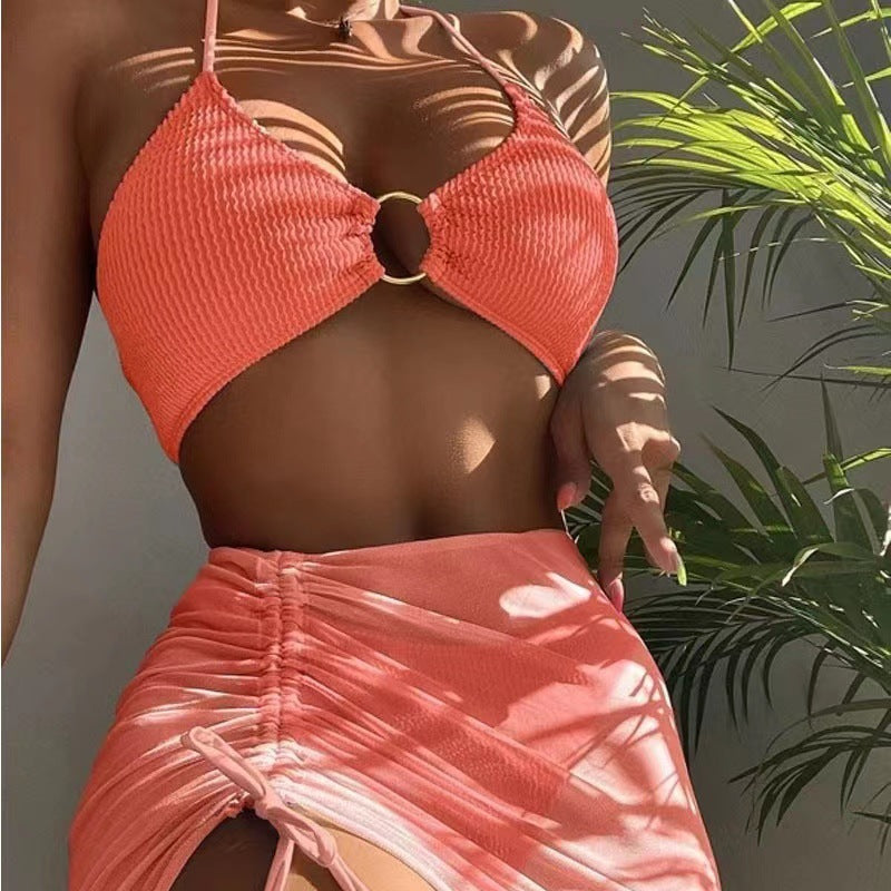 European and American Bikini 3-Piece Set for Women