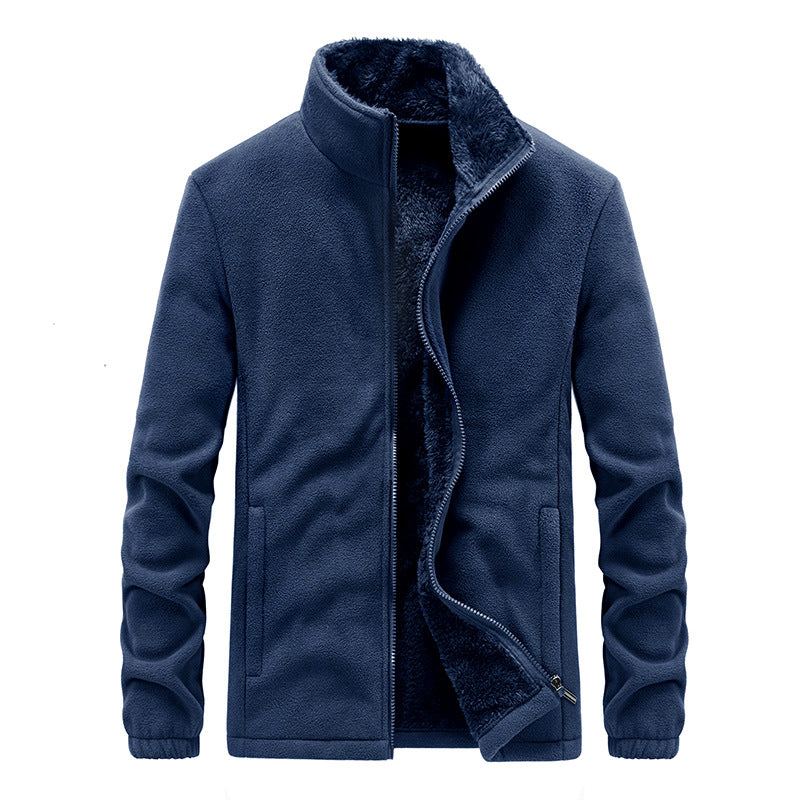 Thick Polar Fleece Sweatshirt Jacket for Men | Streetwear