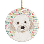 Doodle Cream #4 Christmas Ceramic Ornament