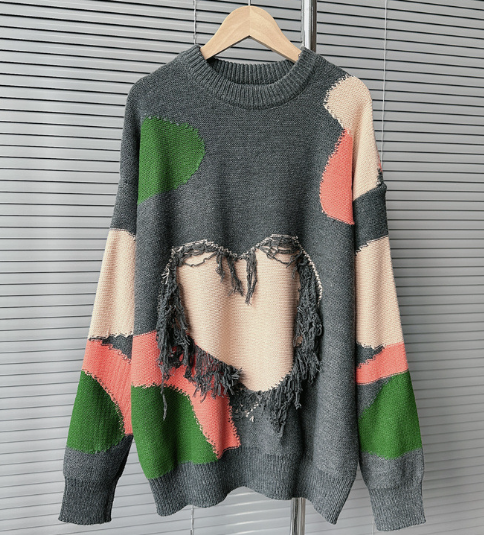 Women's Retro Casual Knitted Sweater in Beggar Style