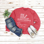 Loose Printed Long Sleeve Round Neck Sweater for Women