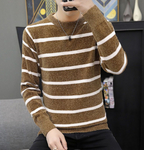 Striped Men's Sweater in Chenille (One Piece)