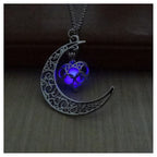 Glow-in-the-Dark Moon Necklace - Christmas & Halloween Gift