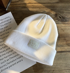 Simple Small Letter Knitting Wool Hat | Embroidered Cap