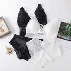 Lace Backless Bralette and Panty Set for Women