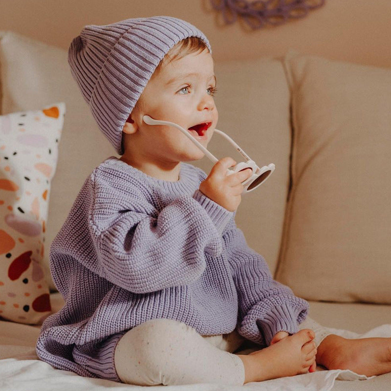 Warm Loose Knit Baby Sweater Coat