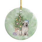 Briard #2 Christmas Presents and Tree Ceramic Ornament