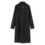 Women's Mid-Length Loose Woolen Windbreaker Jacket