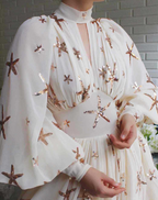 Graceful Women's Half Turtleneck Sequined Dress