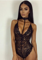 Lace Women's Lingerie with Floral Cutouts