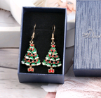 Christmas Tree Pendant Earrings for Holiday Decor